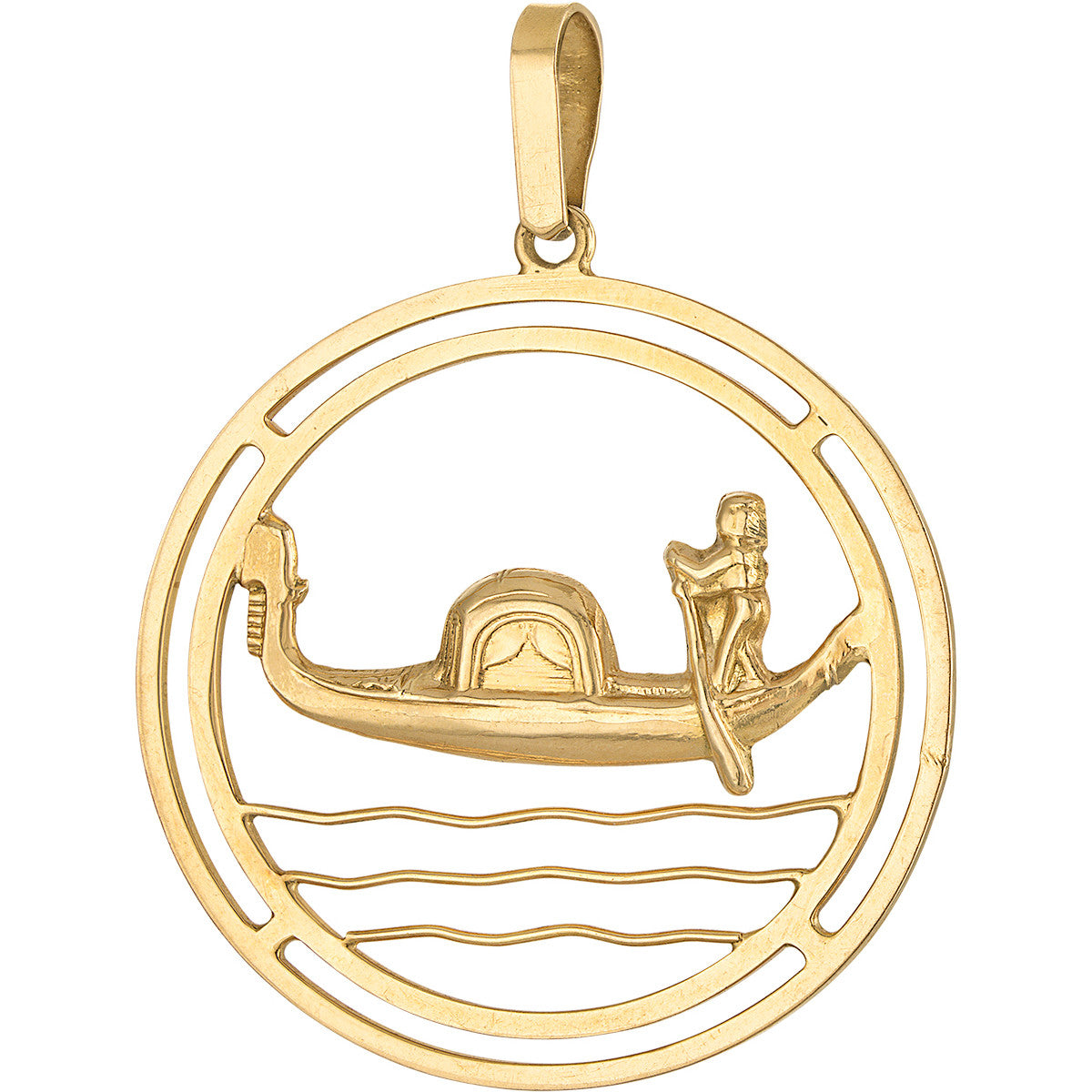 Vintage Venetian Scene 18K Gold Charm